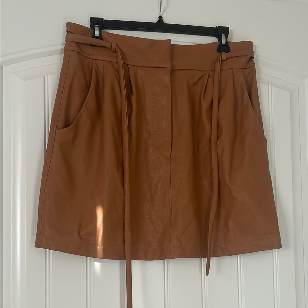 Amanda Uprichard Brown A-Line Mini Skirt Casual